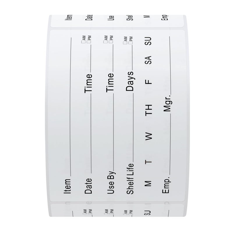 Hybsk 2 x 3 Inch Removable Freezer Food Labels for Reusable Containers- Easy Clean Leaves No Residue Food Storage Freezer 300 Stickers (Type 1) - Image 3